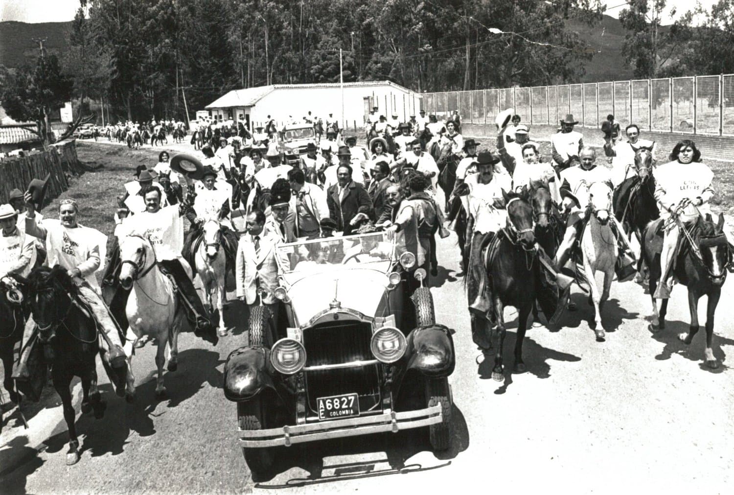 Peter and his family with classic cars