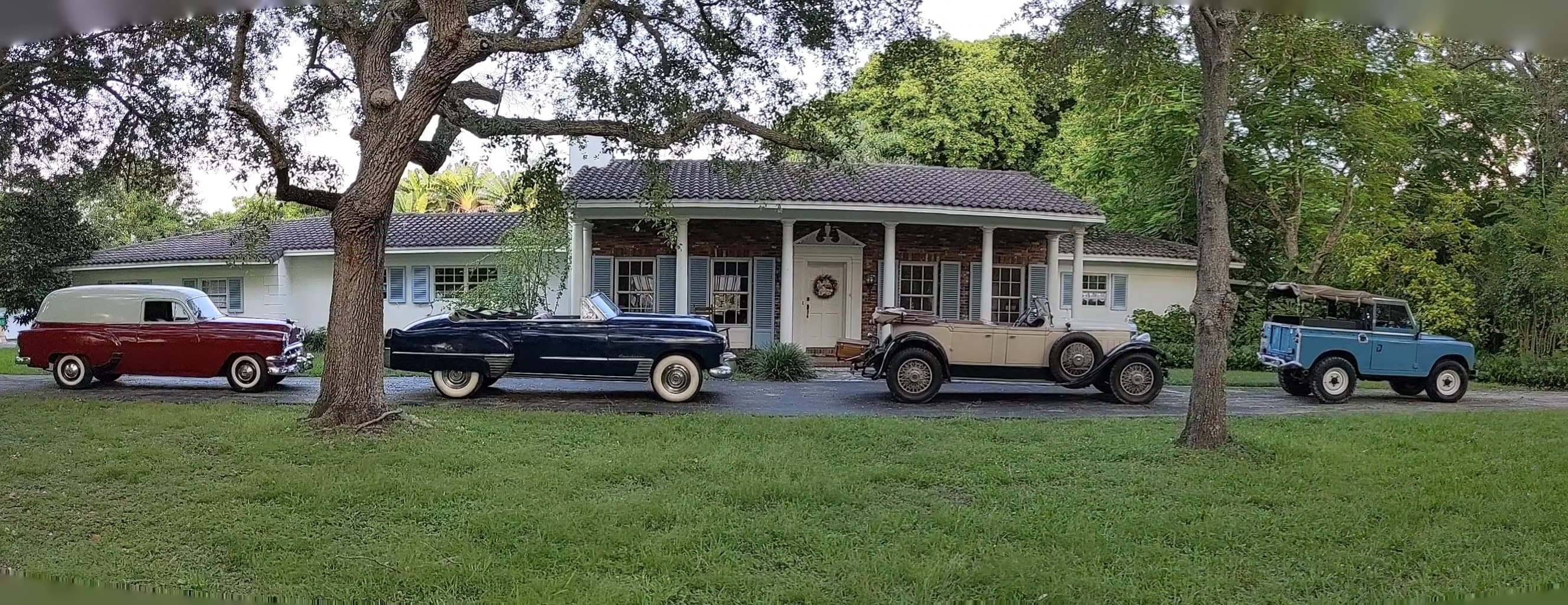 Peter's classic car collection at home